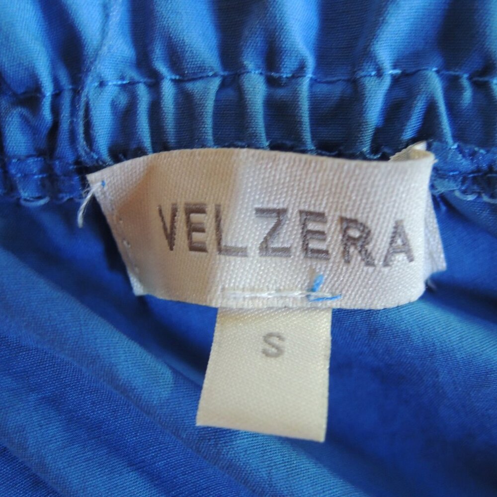 Velzera Royal Blue Embroidered Bell Sleeve Mini Dress Tunic S - Picture 9 of 10